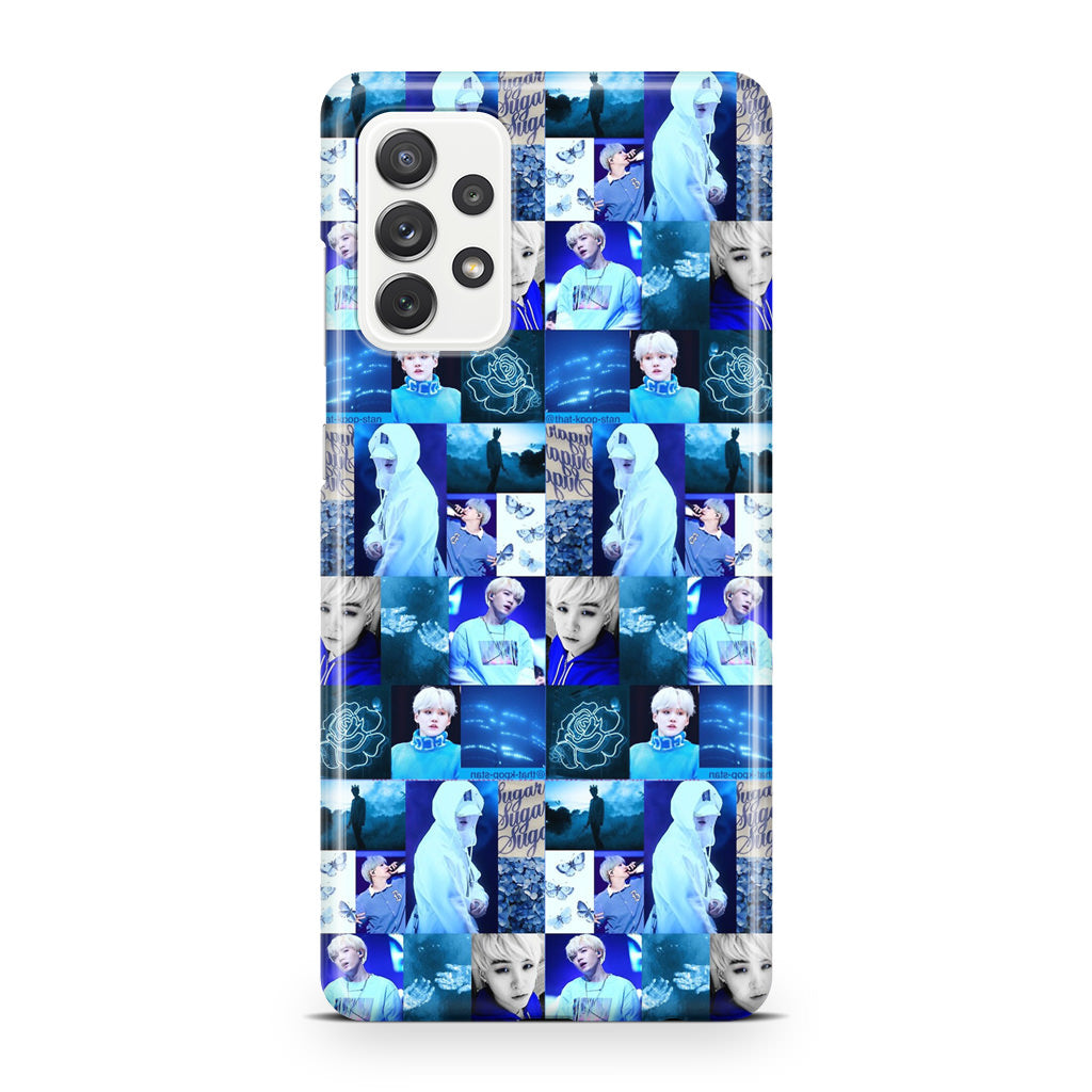 BTS Suga Blue Aesthetic Collage Galaxy A32 / A52 / A72 Case