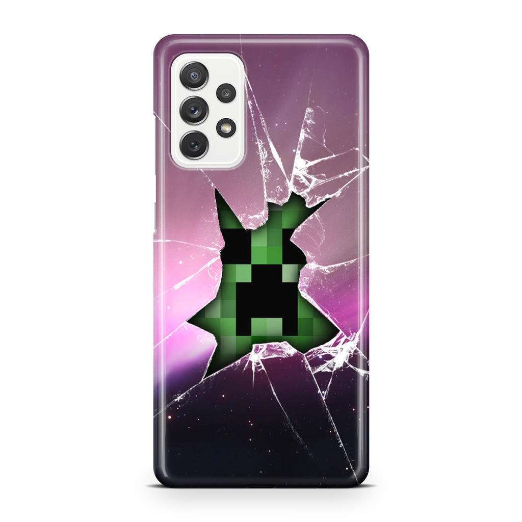 Creeper Glass Broken Violet Galaxy A32 / A52 / A72 Case