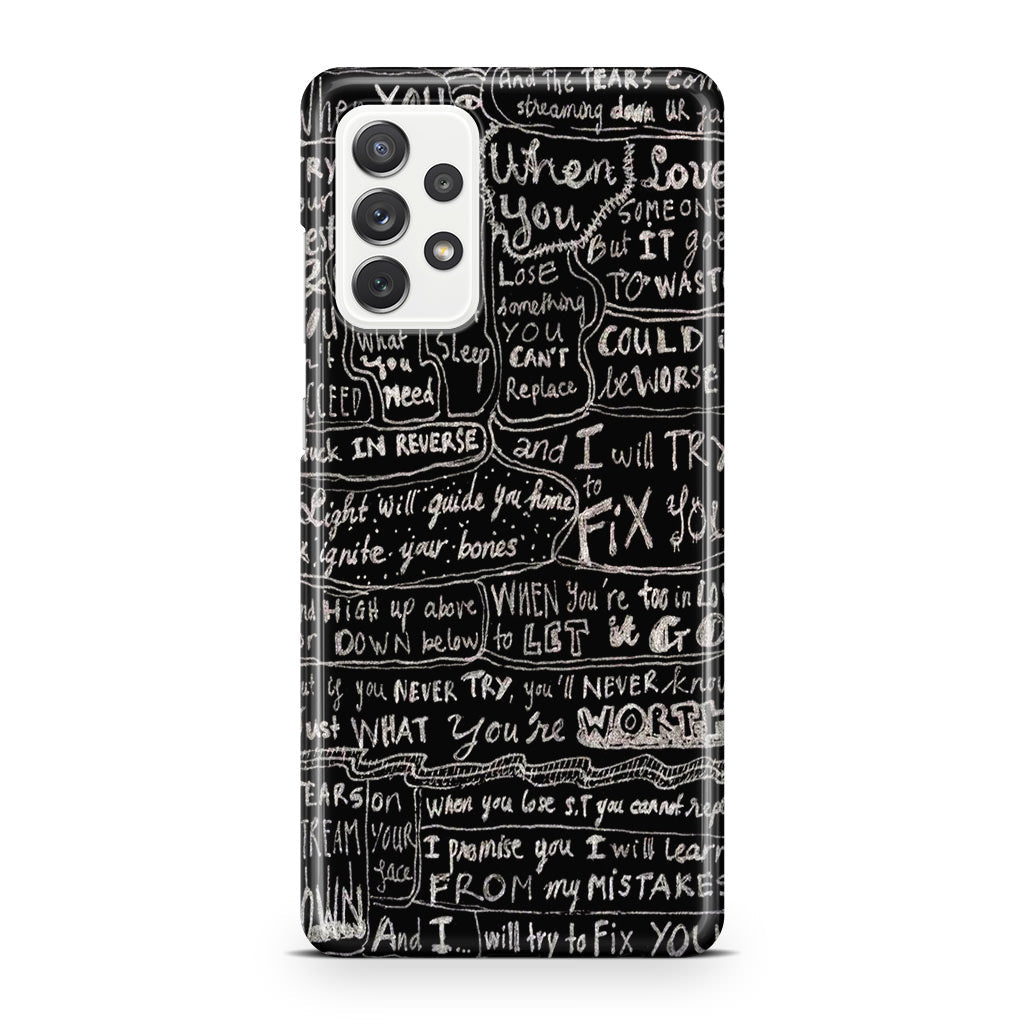 Fix You Lyrics Galaxy A23 5G Case