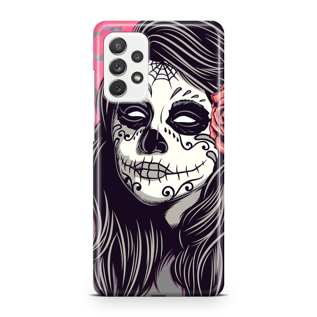 Girl Skull Flower Galaxy A32 / A52 / A72 Case