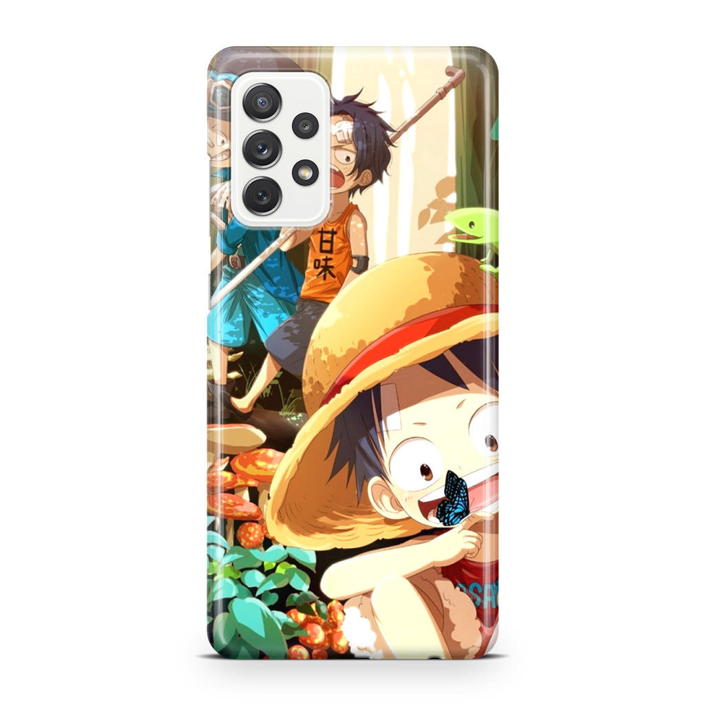 One Piece Little Sabo Ace Luffy Cute Galaxy A32 / A52 / A72 Case