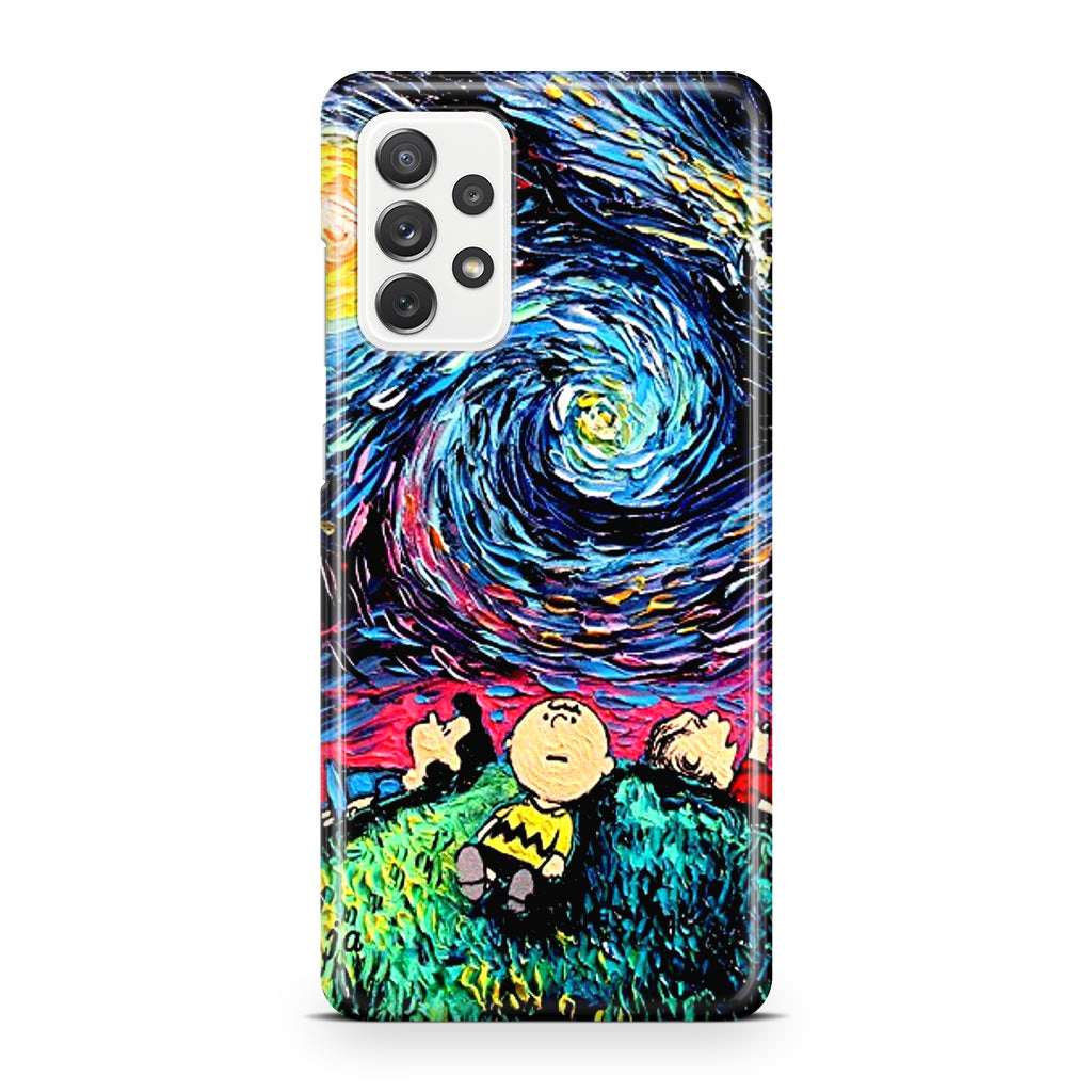 Peanuts At Starry Night Galaxy A32 / A52 / A72 Case