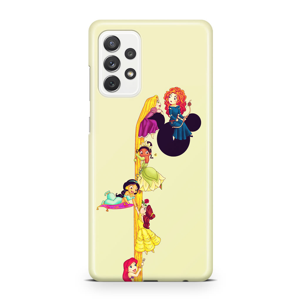 Princesses Climbing Rapunzel's Hair Galaxy A32 / A52 / A72 Case