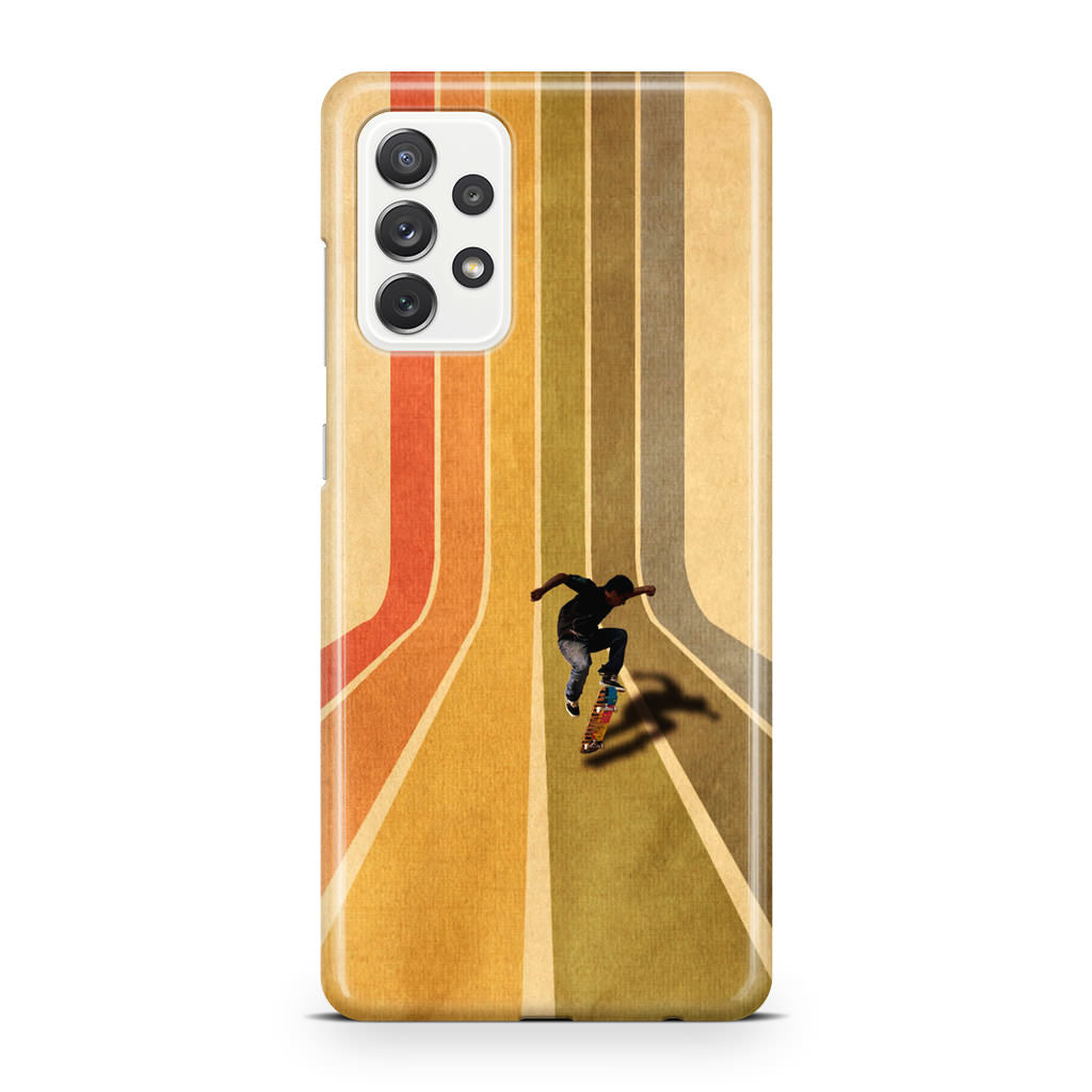 Vintage Skateboard On Colorful Stipe Galaxy A32 / A52 / A72 Case