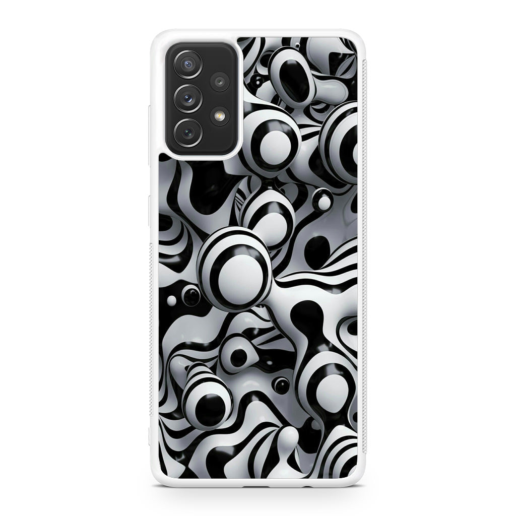 Abstract Art Black White Galaxy A32 / A52 / A72 Case