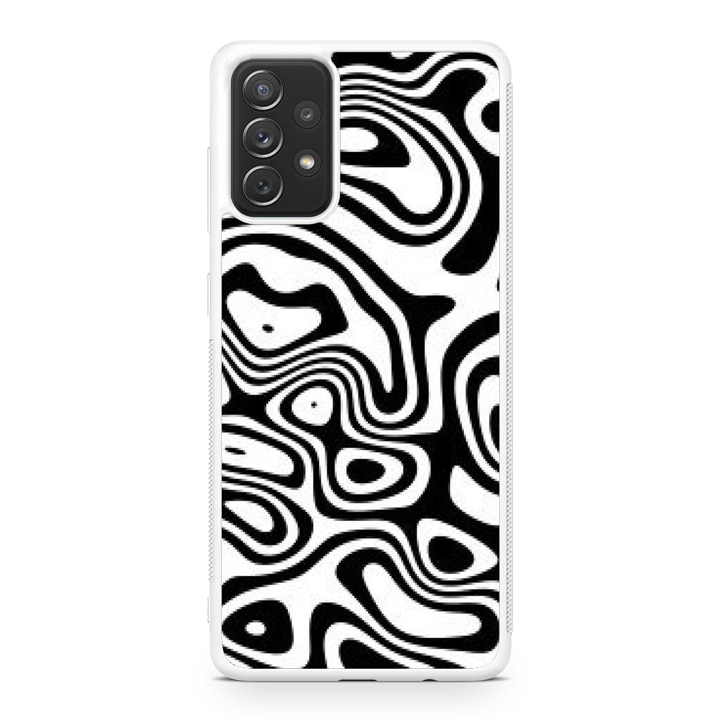 Abstract Black and White Background Galaxy A32 / A52 / A72 Case