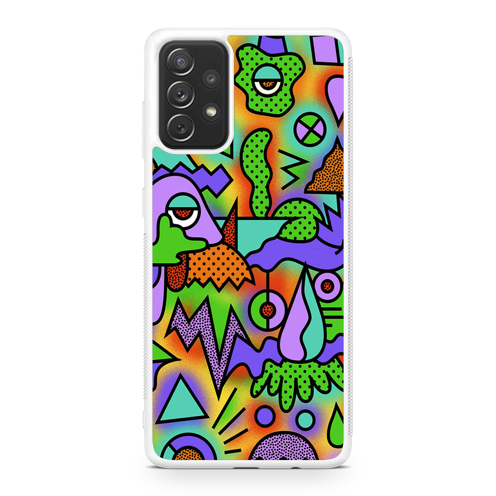Abstract Colorful Doodle Art Galaxy A32 / A52 / A72 Case