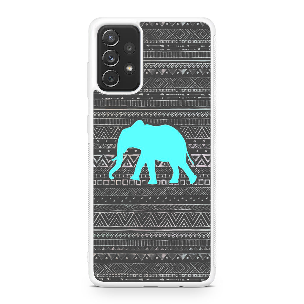 Aztec Elephant Turquoise Galaxy A32 / A52 / A72 Case
