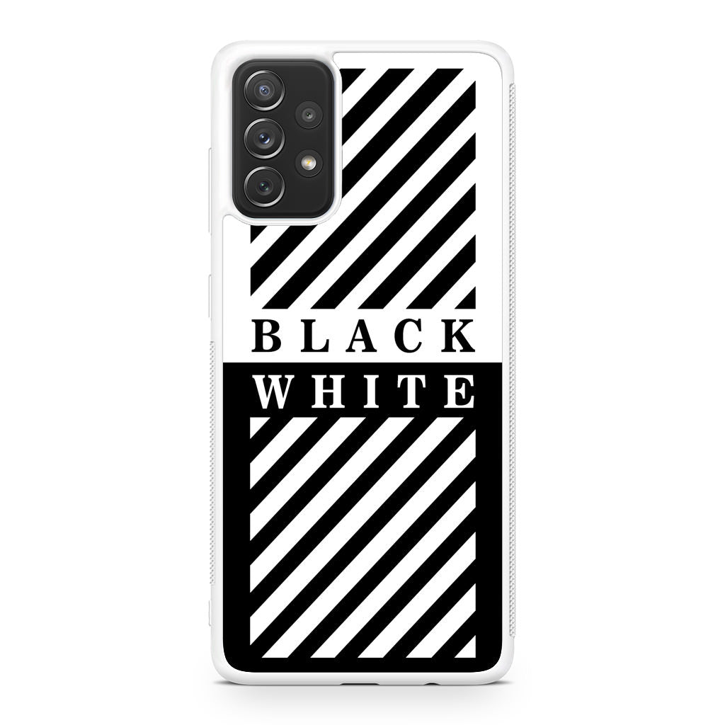 Black White Stripes Galaxy A32 / A52 / A72 Case