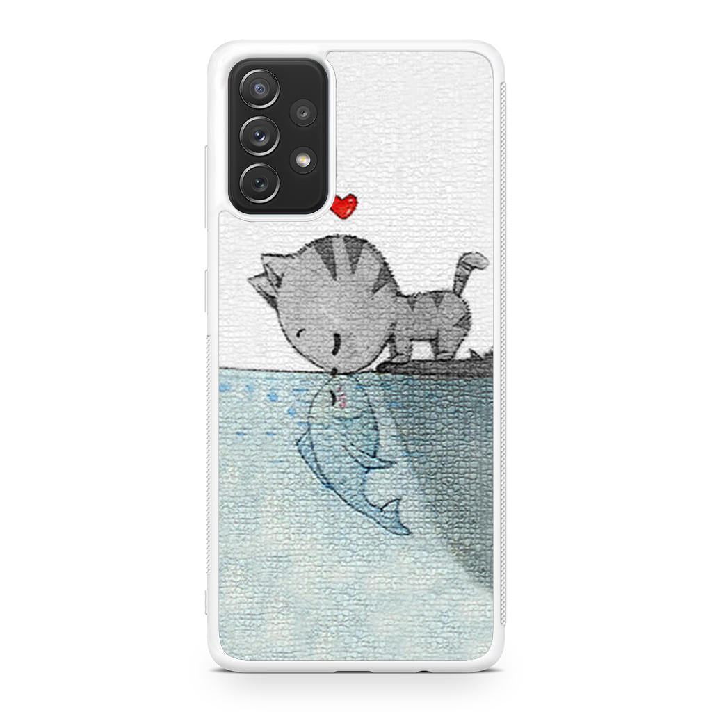 Cat Fish Kisses Galaxy A32 / A52 / A72 Case