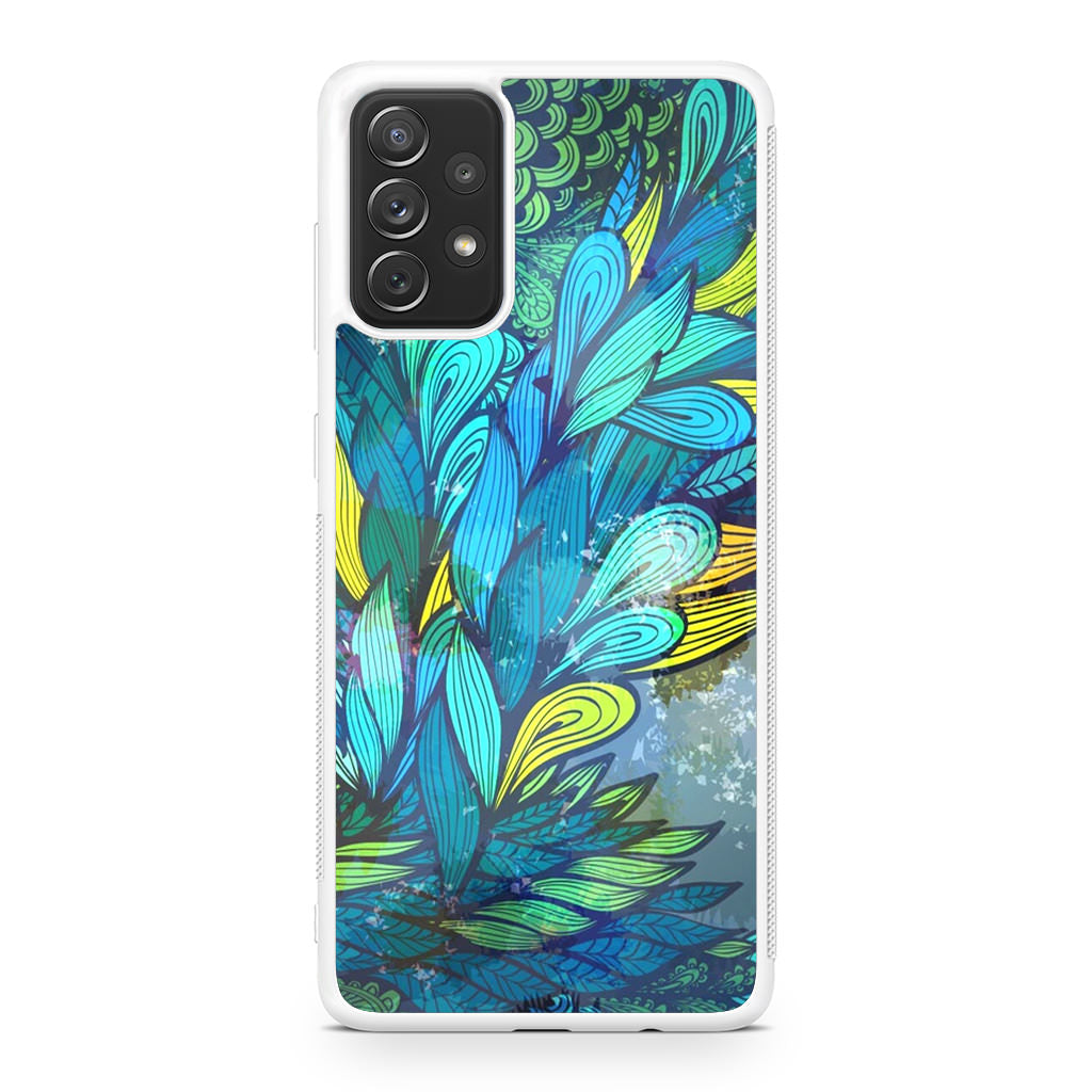 Colorful Art in Blue Galaxy A23 5G Case