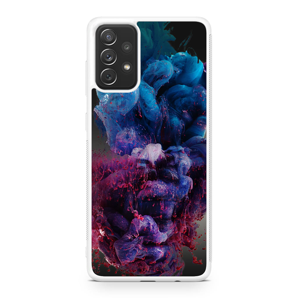 Colorful Dust Art on Black Galaxy A23 5G Case