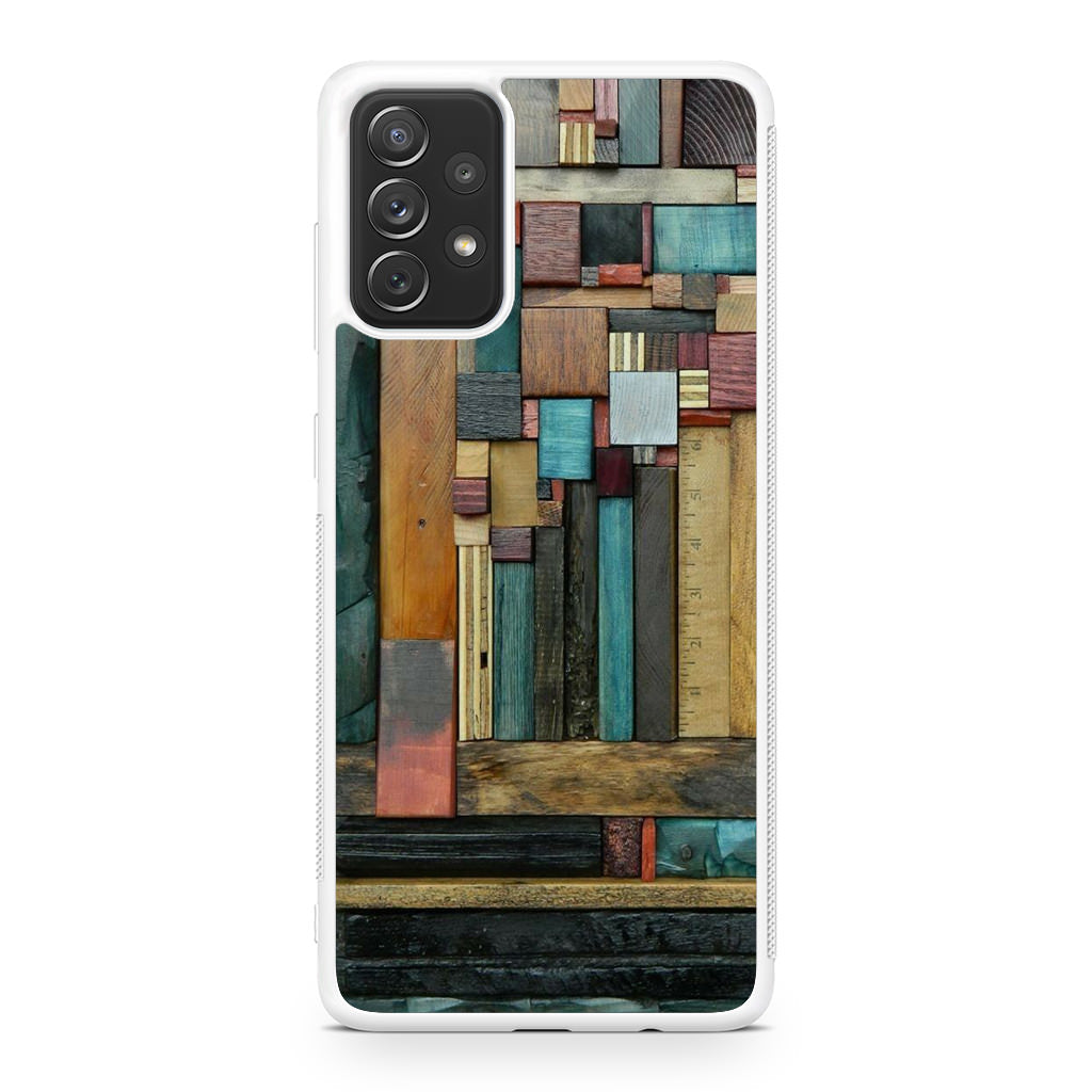 Painted Abstract Wood Sculptures Galaxy A23 5G Case