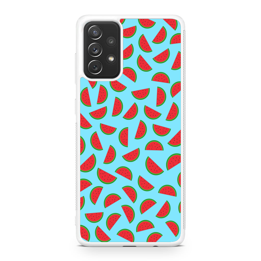 Watermelon Fruit Pattern Blue Galaxy A23 5G Case