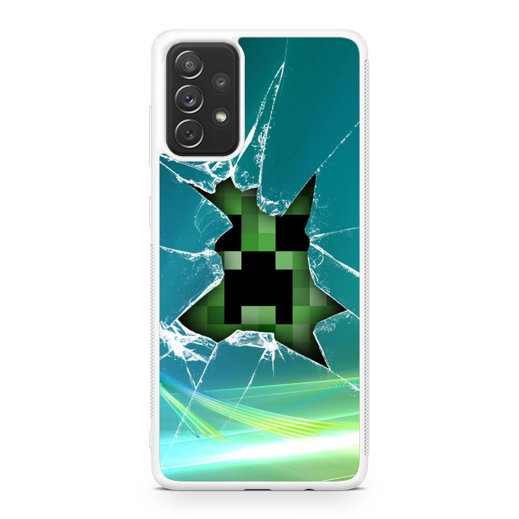 Creeper Glass Broken Green Galaxy A32 / A52 / A72 Case