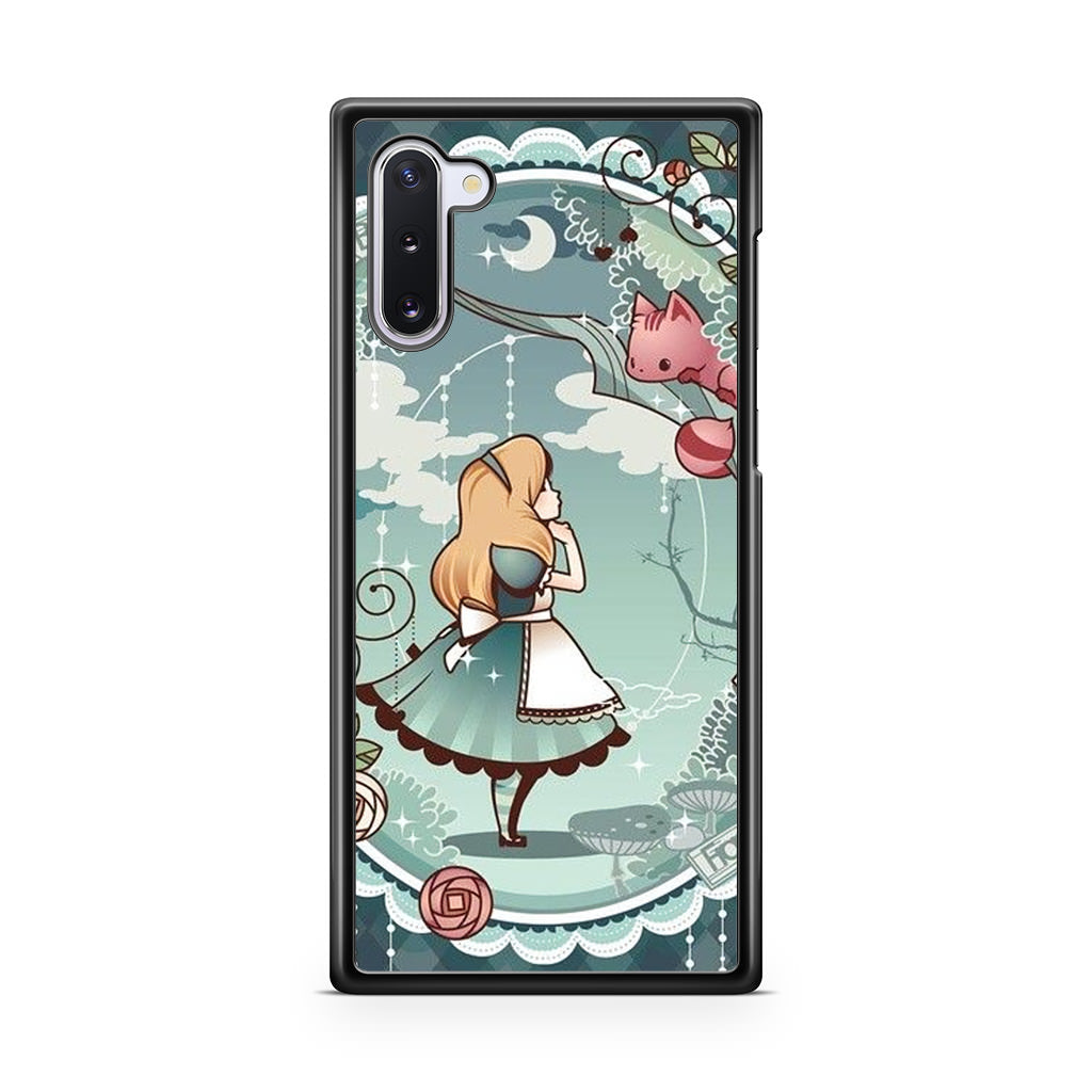 Alice And Cheshire Cat Poster Galaxy Note 10 Case