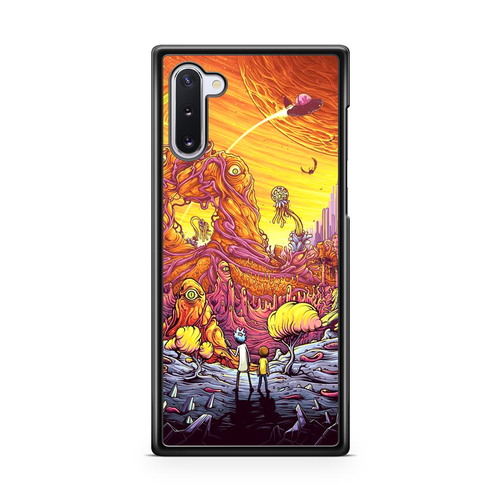 Rick And Morty Alien Planet Galaxy Note 10 Case