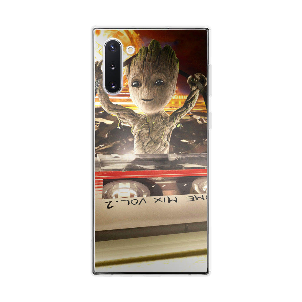Baby Groot Mix Vol 2 Galaxy Note 10 Case