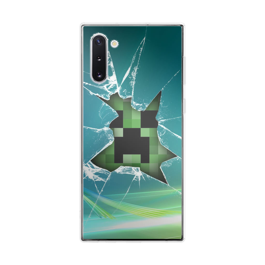 Creeper Glass Broken Green Galaxy Note 10 Case