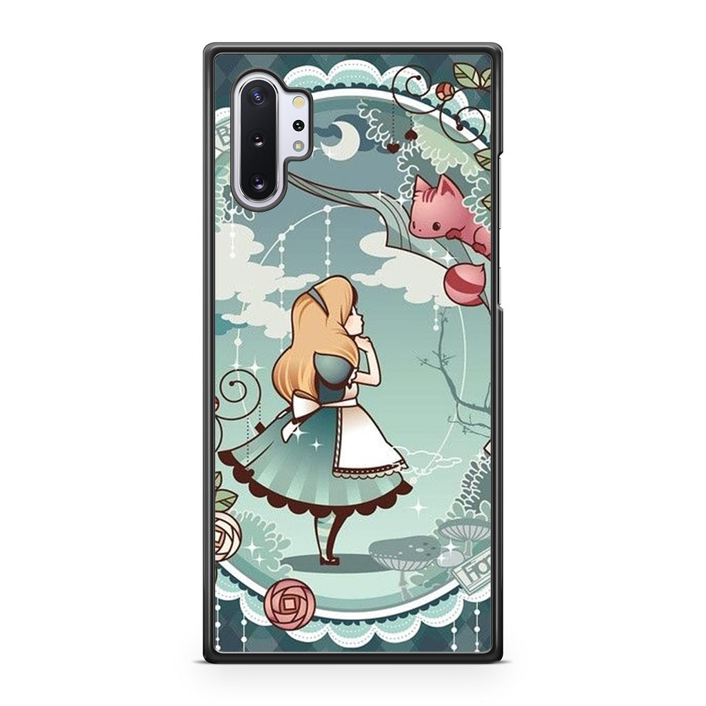 Alice And Cheshire Cat Poster Galaxy Note 10 Plus Case