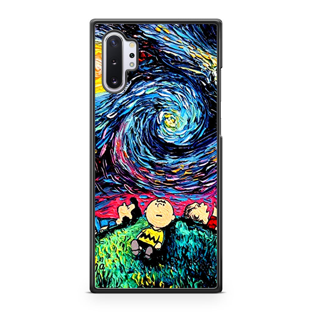Peanuts At Starry Night Galaxy Note 10 Plus Case
