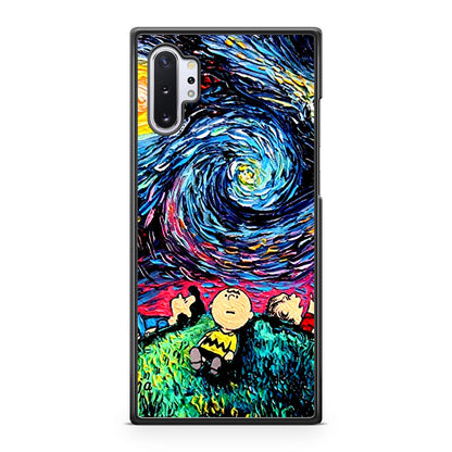 Peanuts At Starry Night Galaxy Note 10 Plus Case
