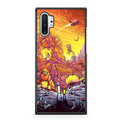 Rick And Morty Alien Planet Galaxy Note 10 Plus Case