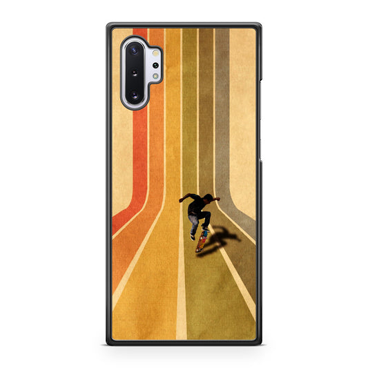 Vintage Skateboard On Colorful Stipe Galaxy Note 10 Plus Case