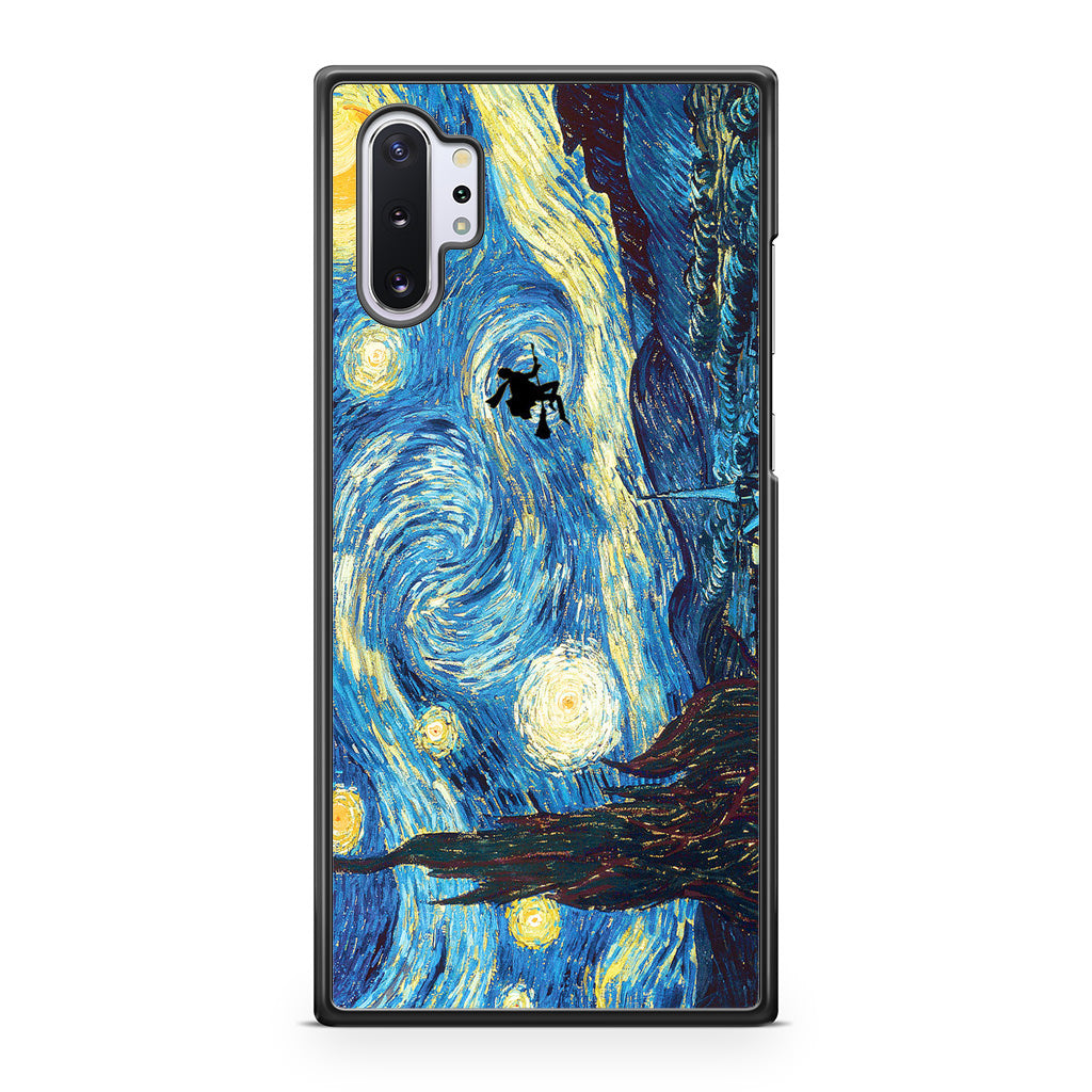 Witch Flying In Van Gogh Starry Night Galaxy Note 10 Plus Case