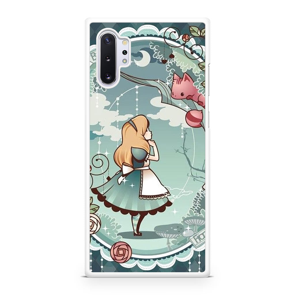 Alice And Cheshire Cat Poster Galaxy Note 10 Plus Case