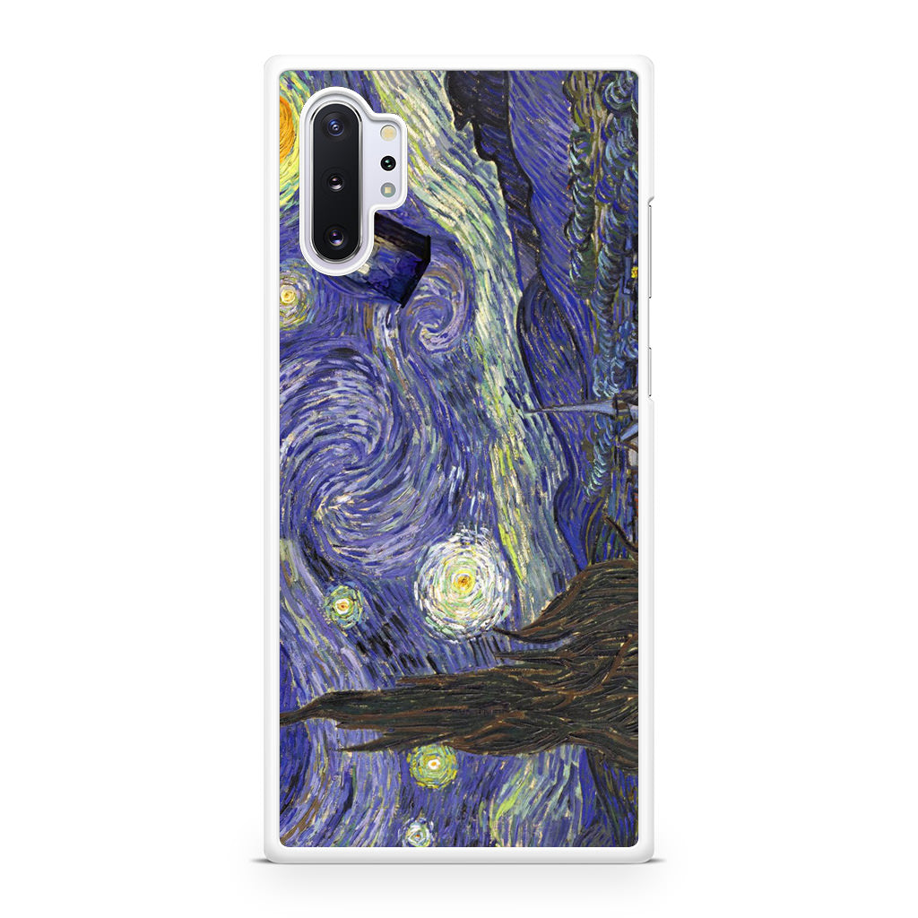 Dr Who Tardis In Van Gogh Starry Night Galaxy Note 10 Plus Case