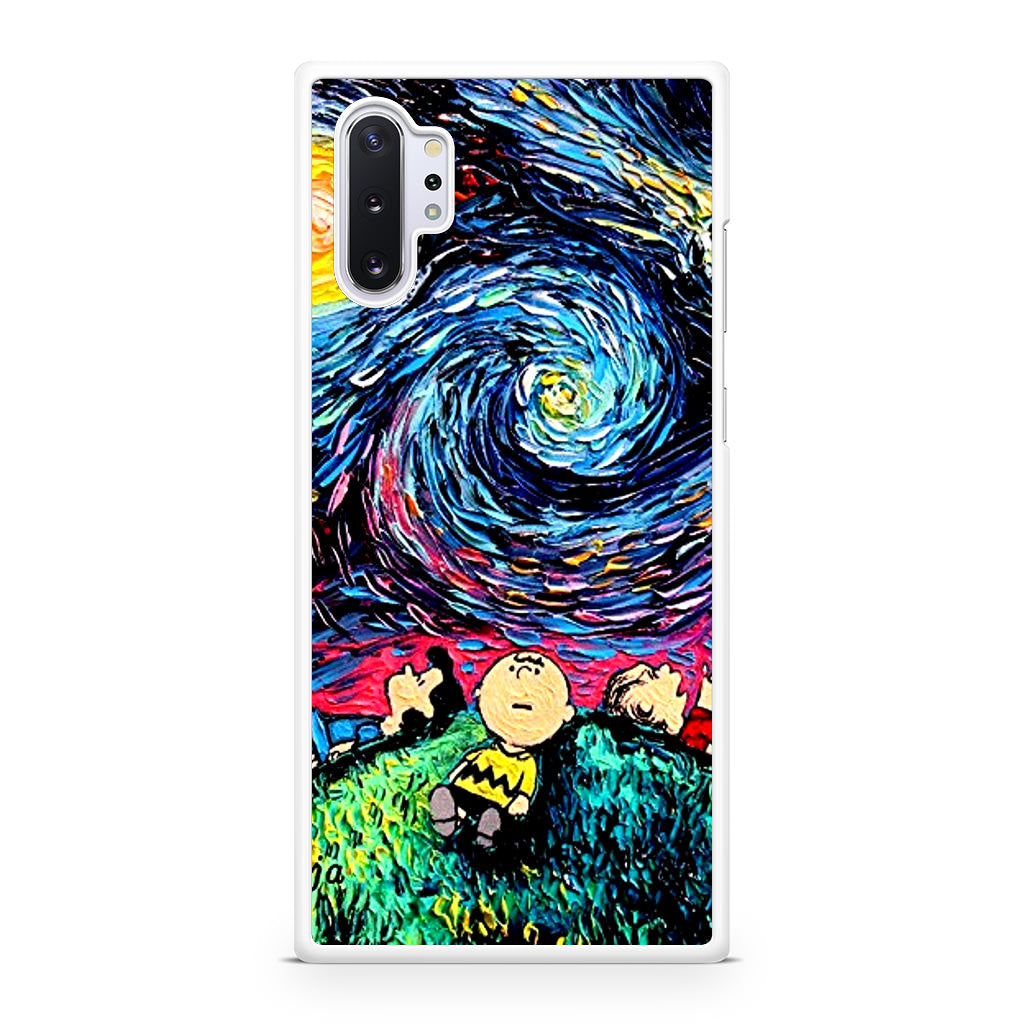 Peanuts At Starry Night Galaxy Note 10 Plus Case