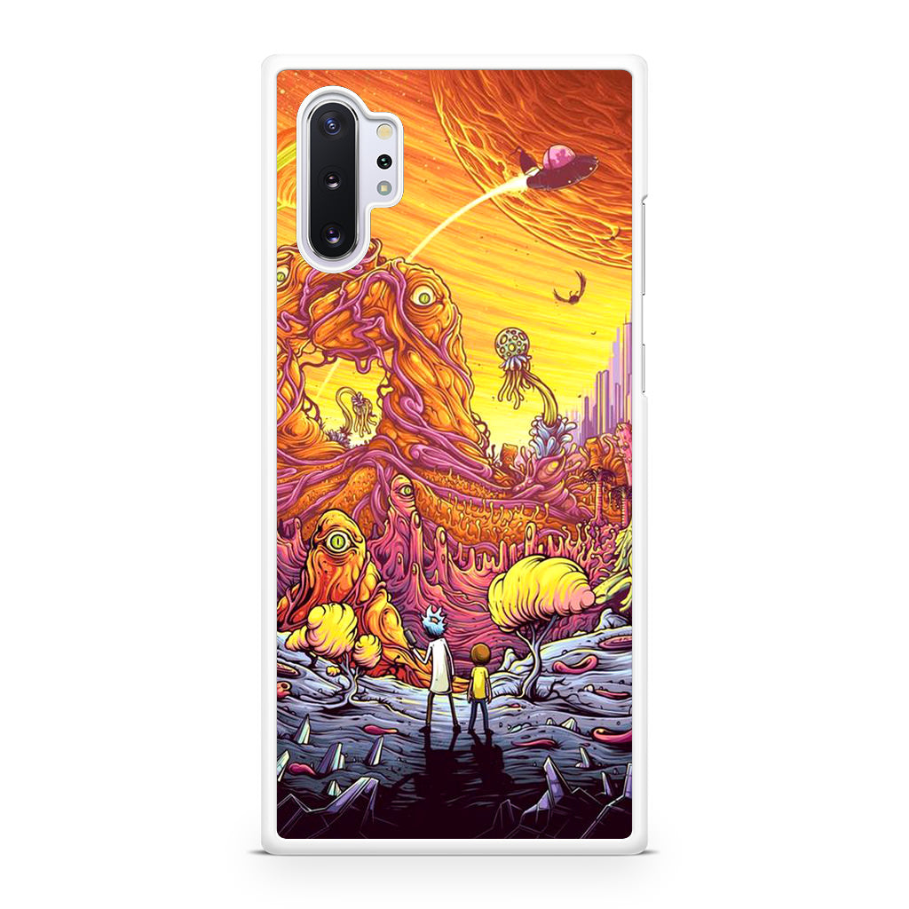 Rick And Morty Alien Planet Galaxy Note 10 Plus Case