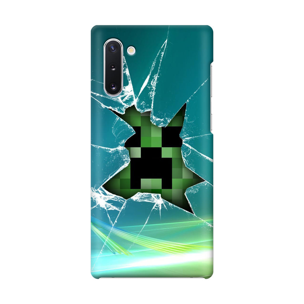 Creeper Glass Broken Green Galaxy Note 10 Case