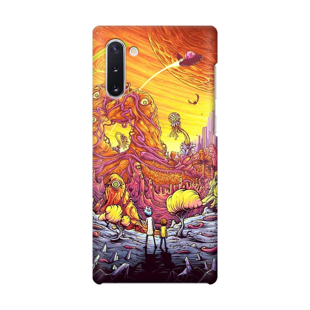 Rick And Morty Alien Planet Galaxy Note 10 Case
