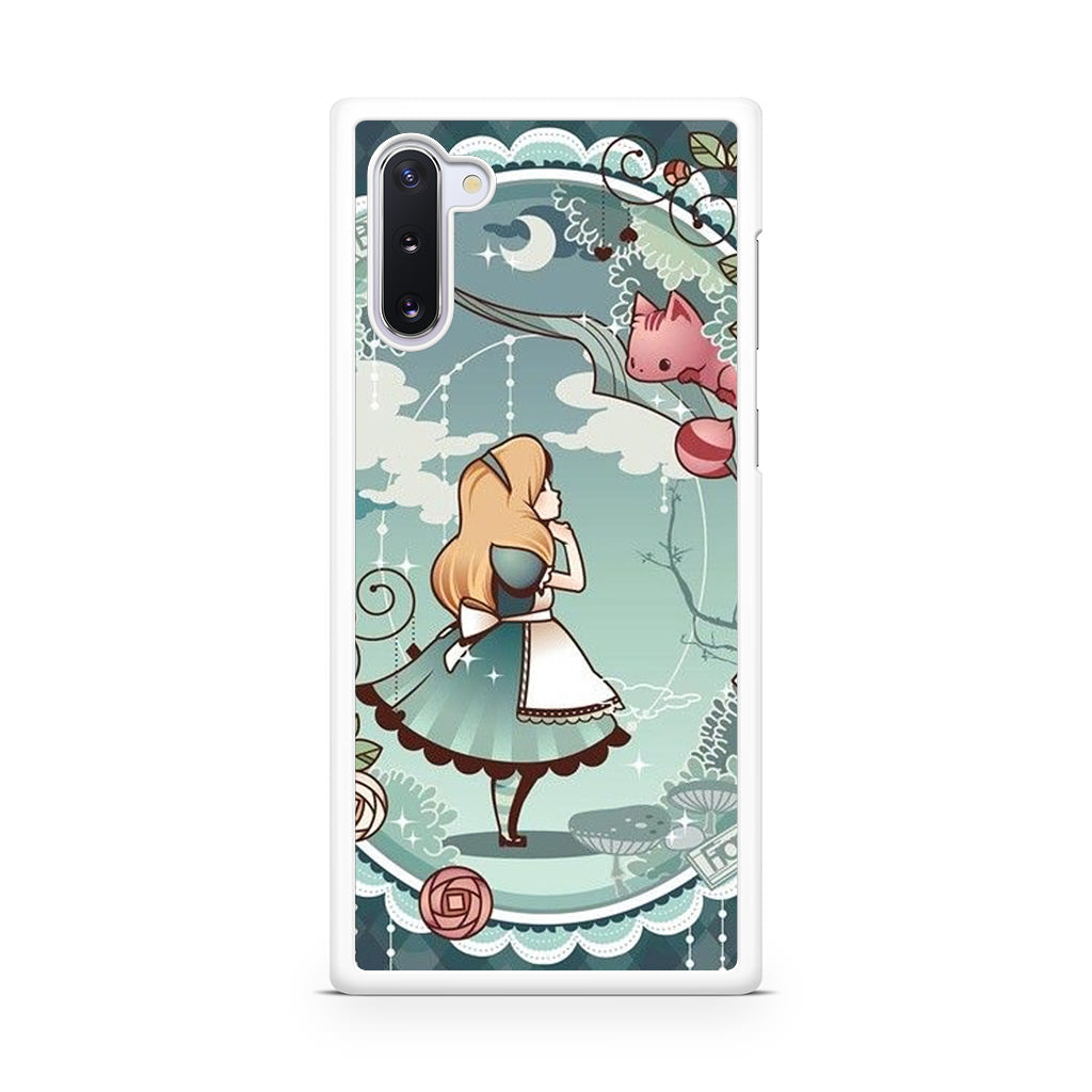 Alice And Cheshire Cat Poster Galaxy Note 10 Case