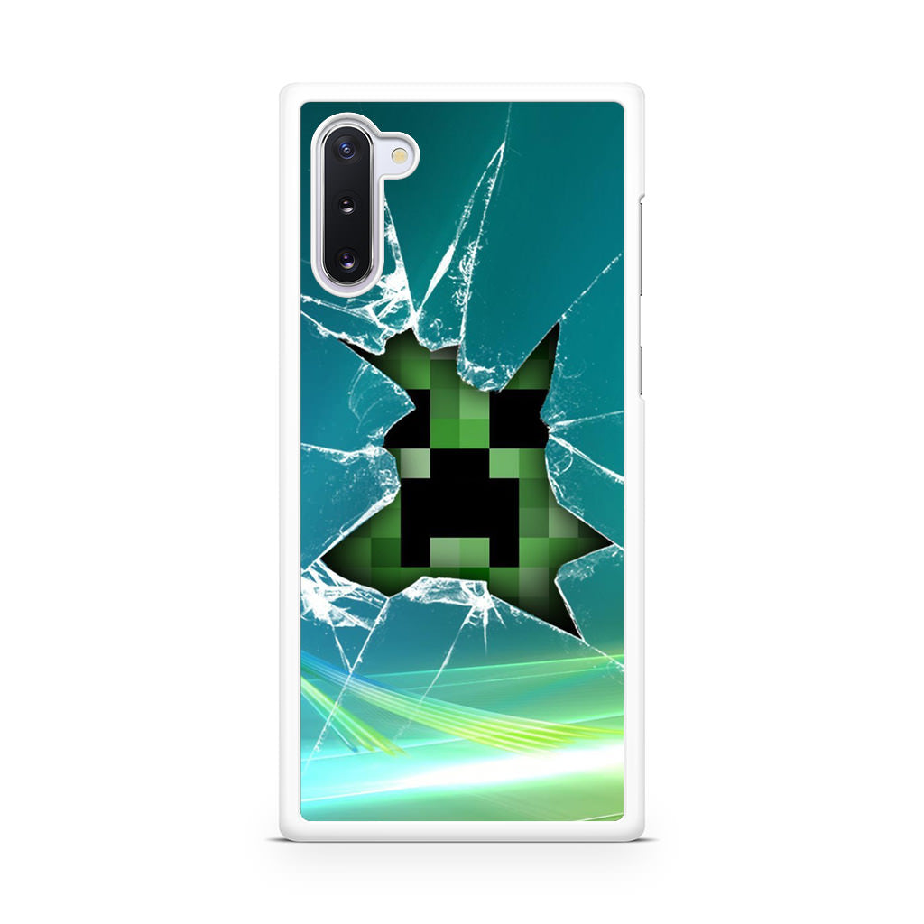 Creeper Glass Broken Green Galaxy Note 10 Case