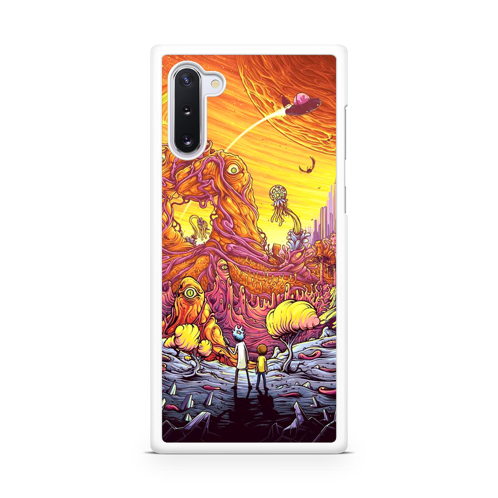 Rick And Morty Alien Planet Galaxy Note 10 Case