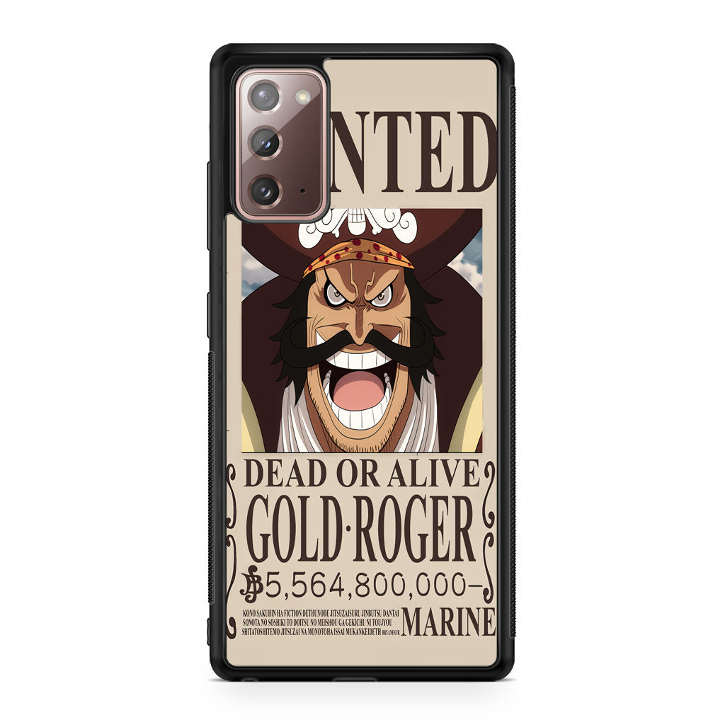Gold Roger Bounty Galaxy Note 20 Case