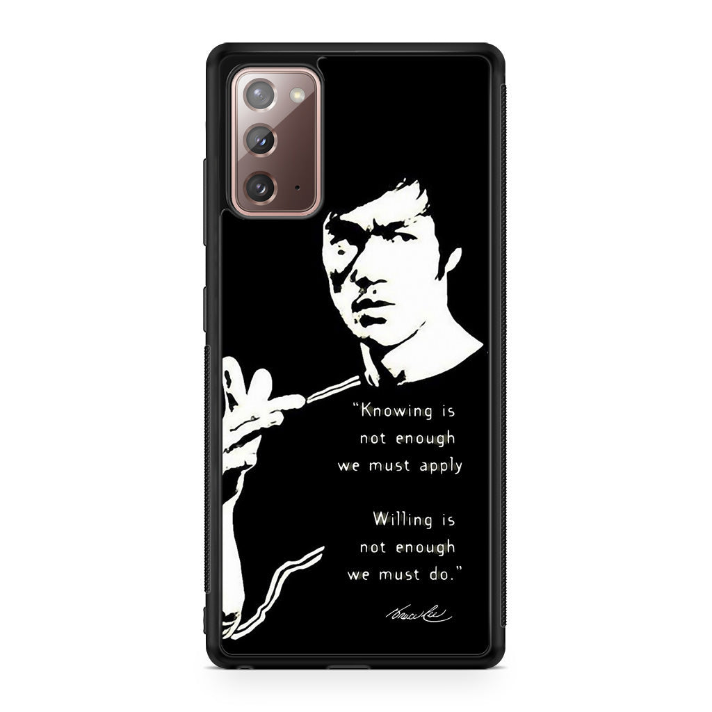 Bruce Lee Quotes Galaxy Note 20 Case