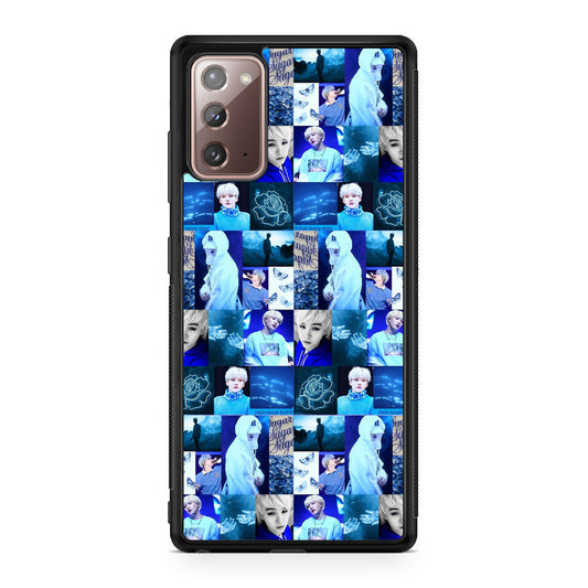 BTS Suga Blue Aesthetic Collage Galaxy Note 20 Case