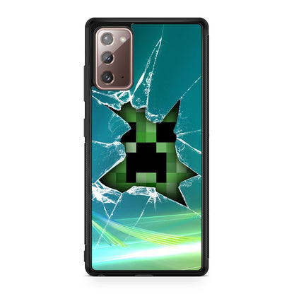 Creeper Glass Broken Green Galaxy Note 20 Case