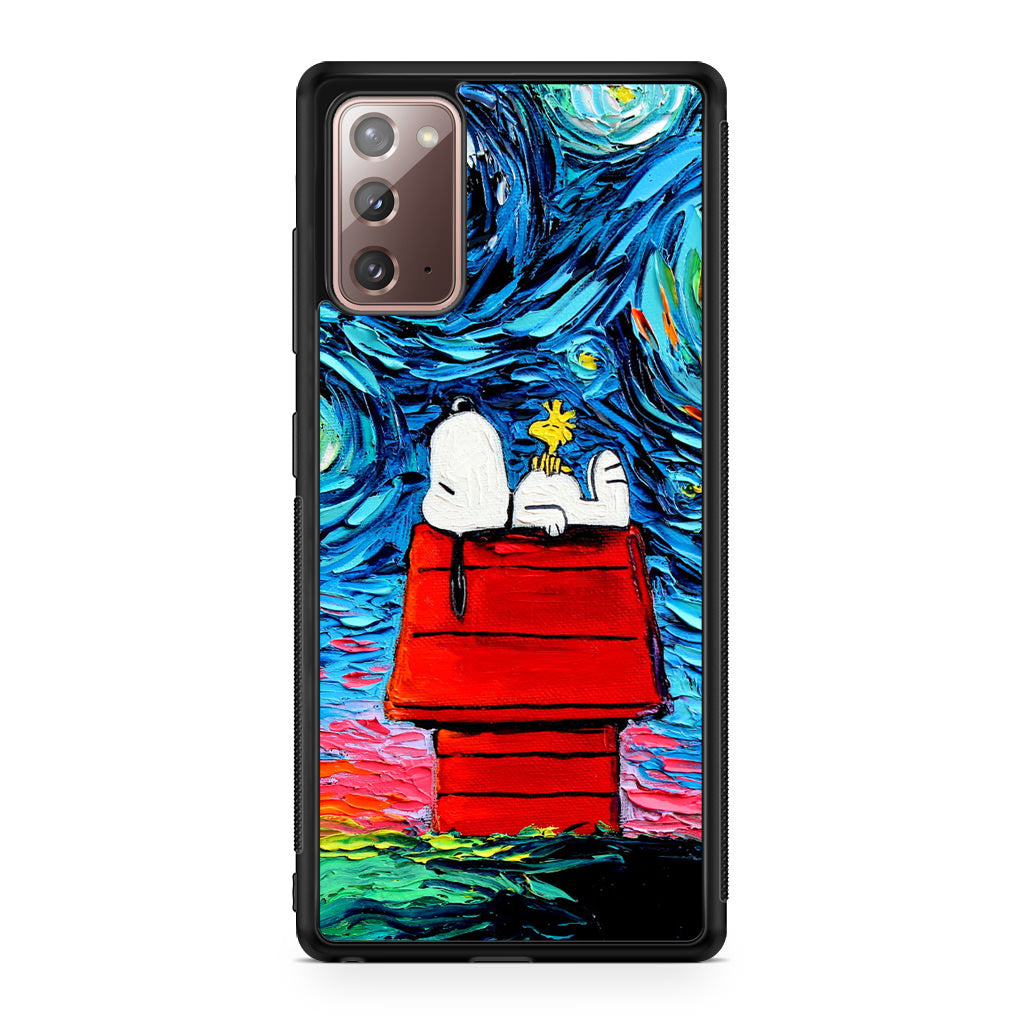 Dog Lying Under Starry Night Van Gogh Galaxy Note 20 Case