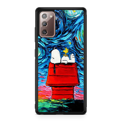 Dog Lying Under Starry Night Van Gogh Galaxy Note 20 Case
