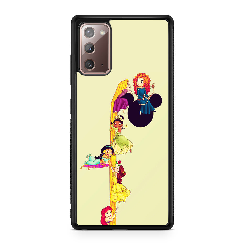 Princesses Climbing Rapunzel's Hair Galaxy Note 20 Case