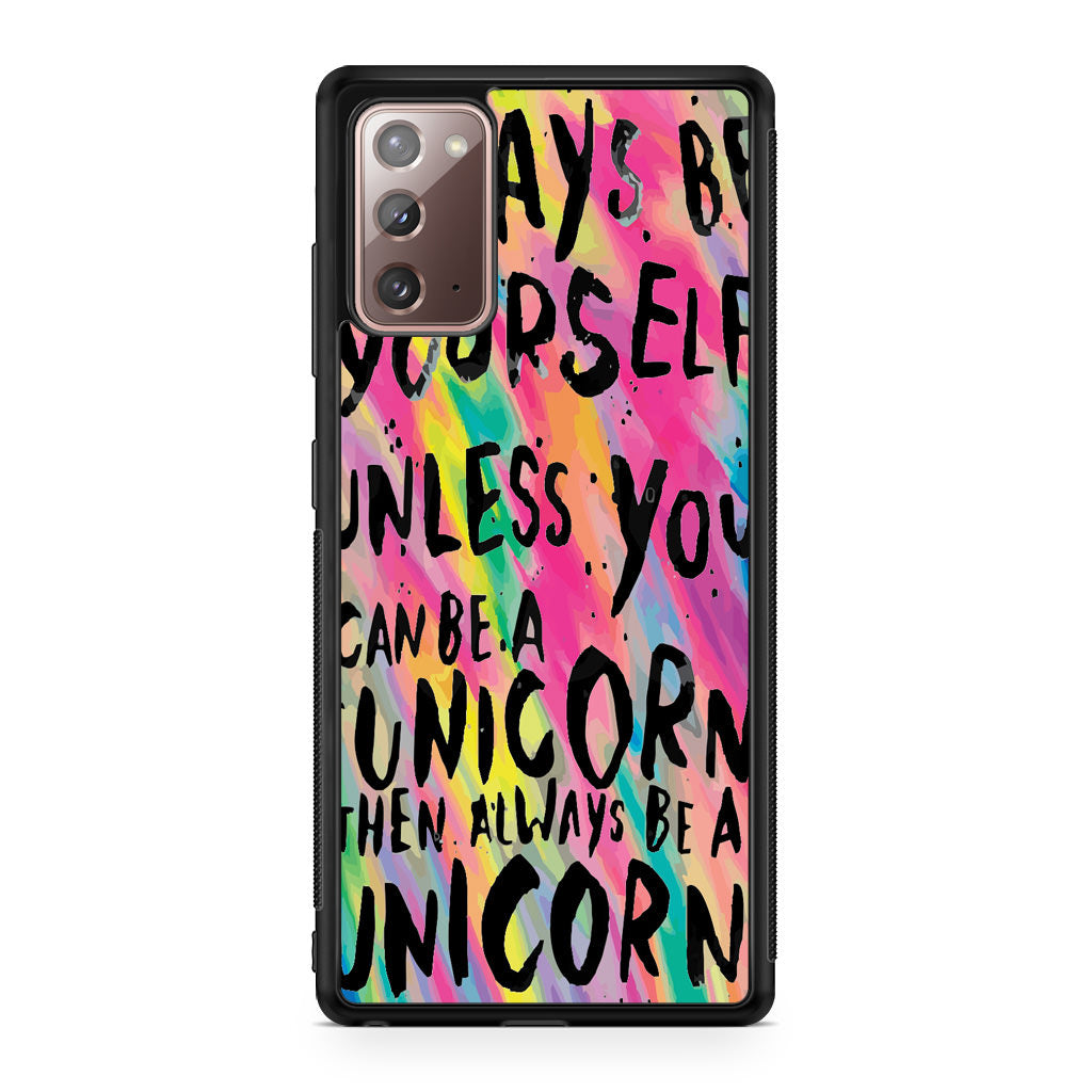 Rainbow Unicorn Quote Galaxy Note 20 Case