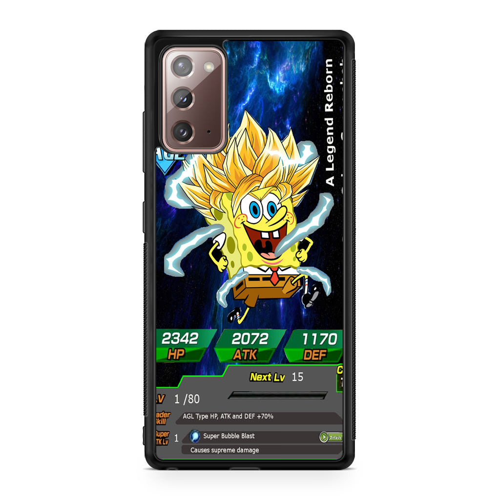 Super Saiyan Spongebob Card Galaxy Note 20 Case