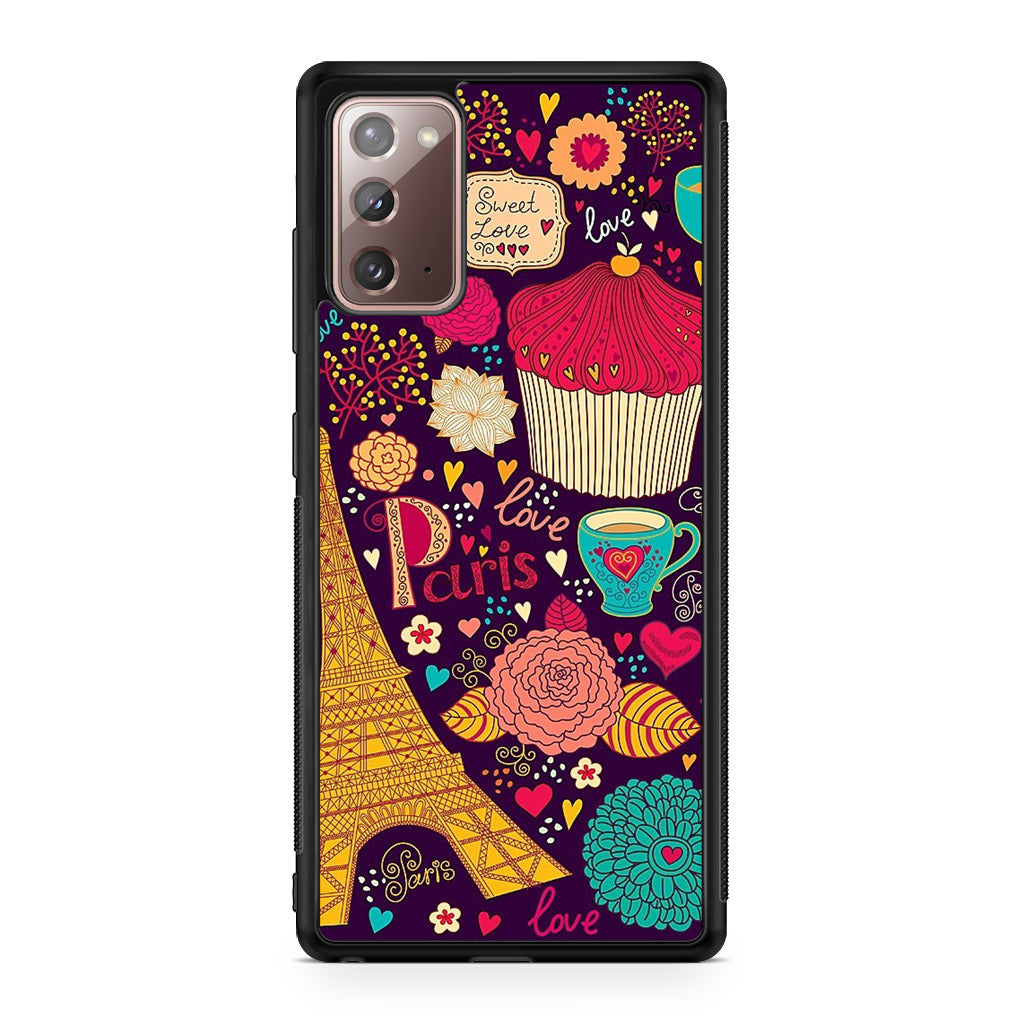 Vintage Love In Paris Galaxy Note 20 Case