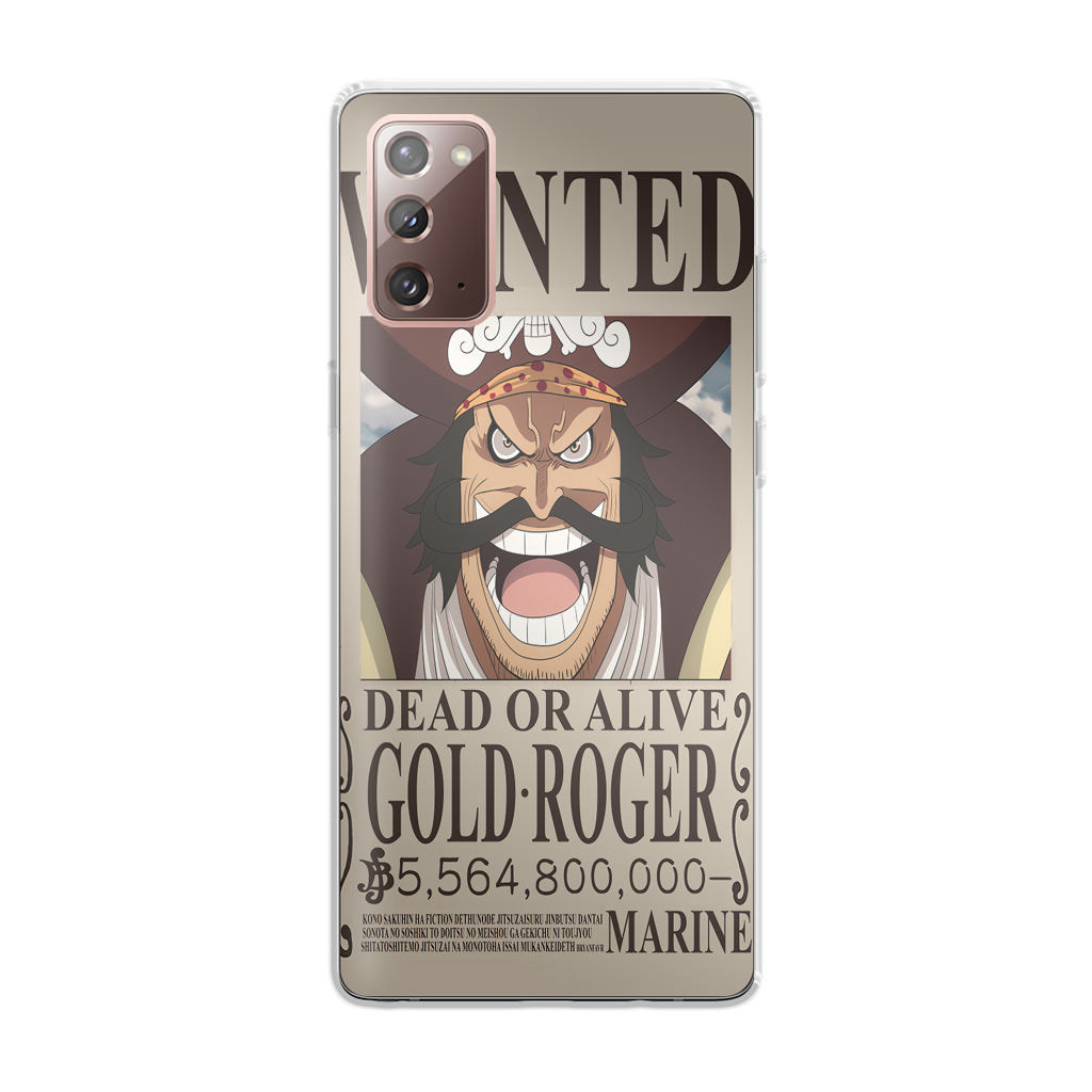 Gold Roger Bounty Galaxy Note 20 Case