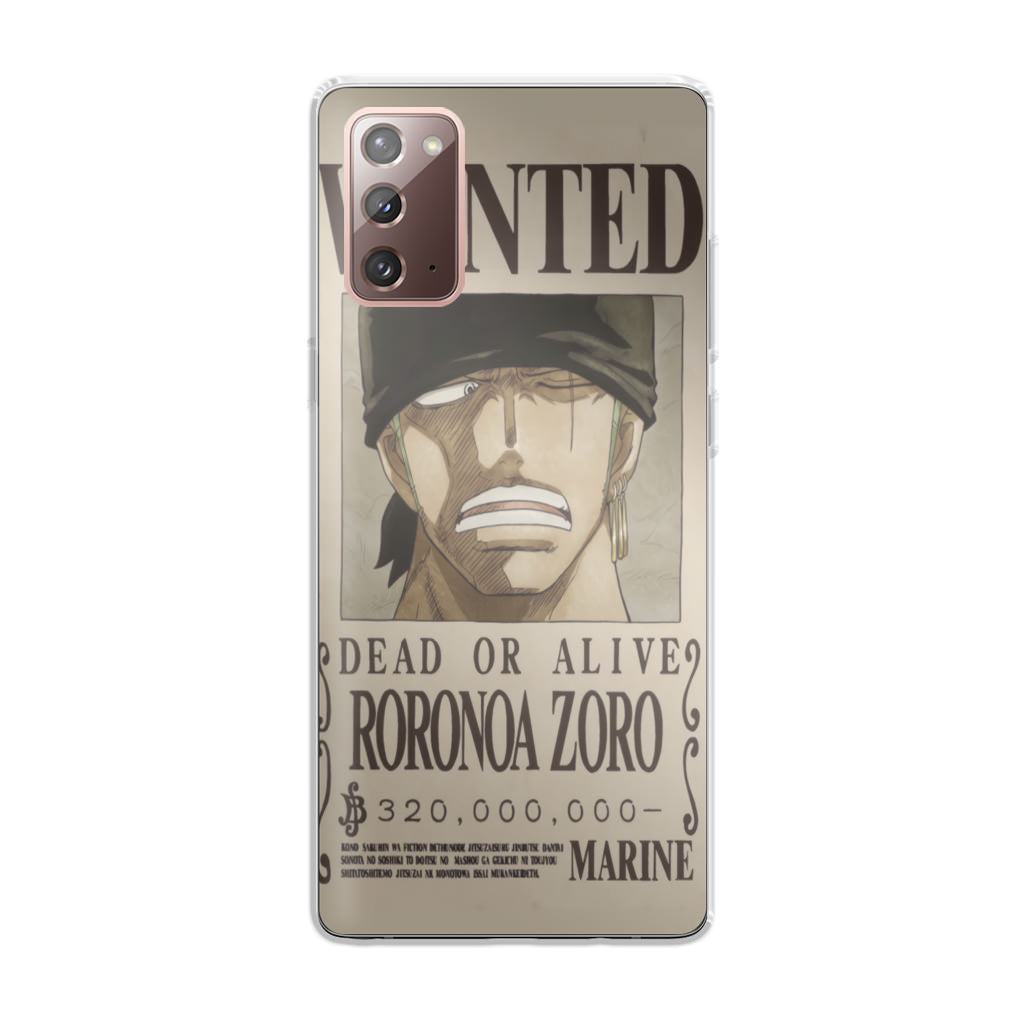 Roronoa Zoro Bounty Galaxy Note 20 Case